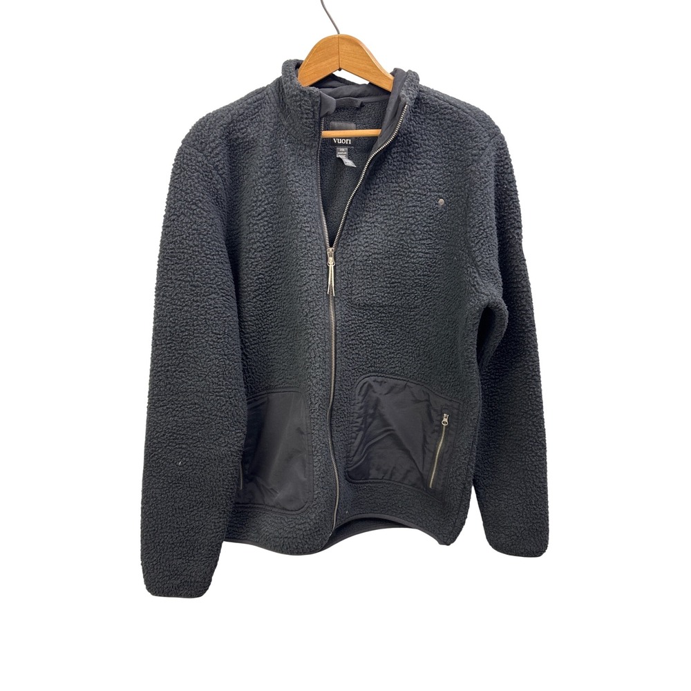 Vuori Alpine Sherpa Jacket Charcoal Gray Full Zip Fleece V531 Mens Medium